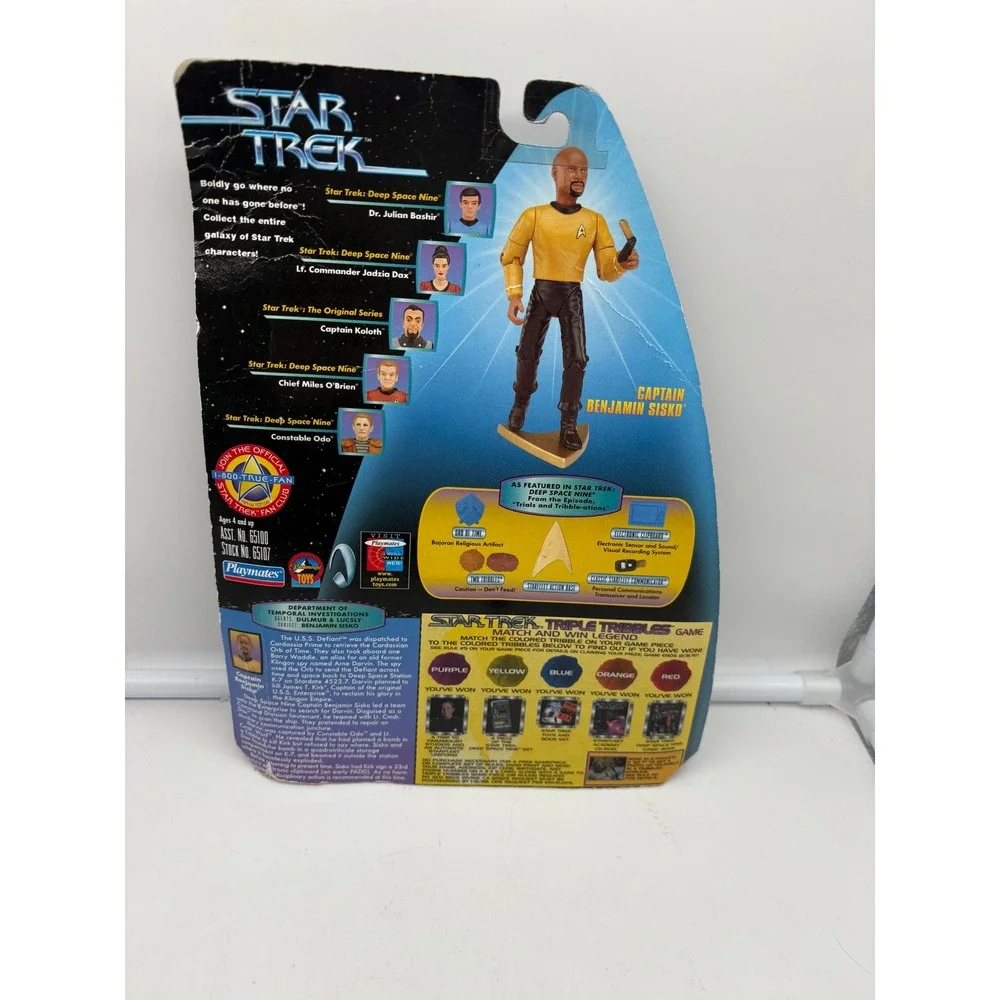 Star Trek Playmates Warp Factor Figure Lot: Cadet Data, Sisko, Spock, Jem'Hadar - Picture 5 of 9